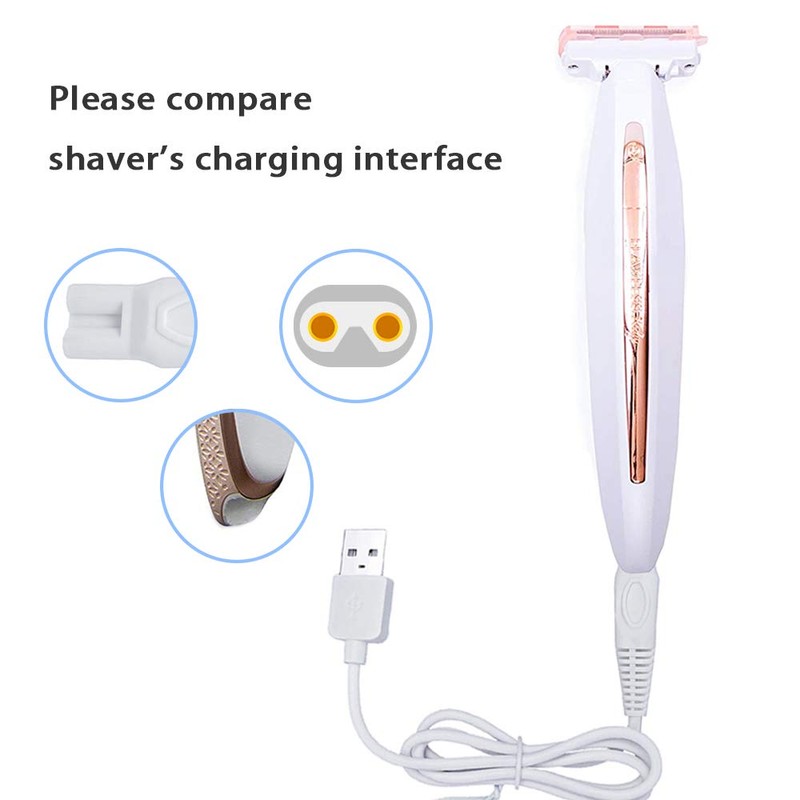 Shaver for Women USB Charging Cable for Finishing Touch Flawless