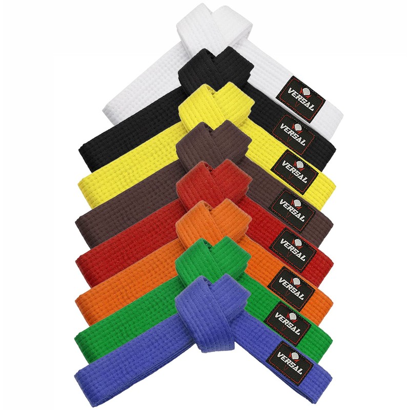 VERSAL Martial Arts Karate Belt, 100% Cotton Professional Training Grading