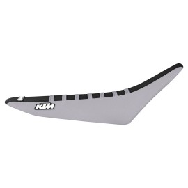 Enjoy MFG 2001-2006 KTM SX-SXF JDR  gripper seat cover  SILVER/ BLACK/SILVER #73 LOGO