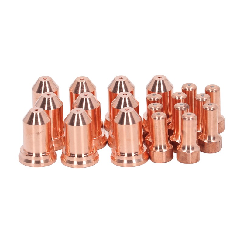 20Pcs Plasma Cutting Torch Nozzles Electrodes Brass Strong High Temperature