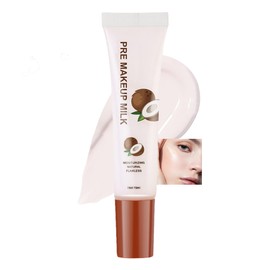 MIESCHER Pre Makeup Milk, Hydrating Face Primer For Smoothing Skin, Makeup Primer For Flawless, Long-Lasting Moisturizing Oil Control Poreless Coconut Face Primer Hide Pores & Cover The Fine Lines