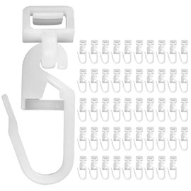 BODYA 50Pcs Curtains Hooks Replacement Fit For VOLVO MAN IVECO Rear Rail Truck DAF106 Gliders Runners White