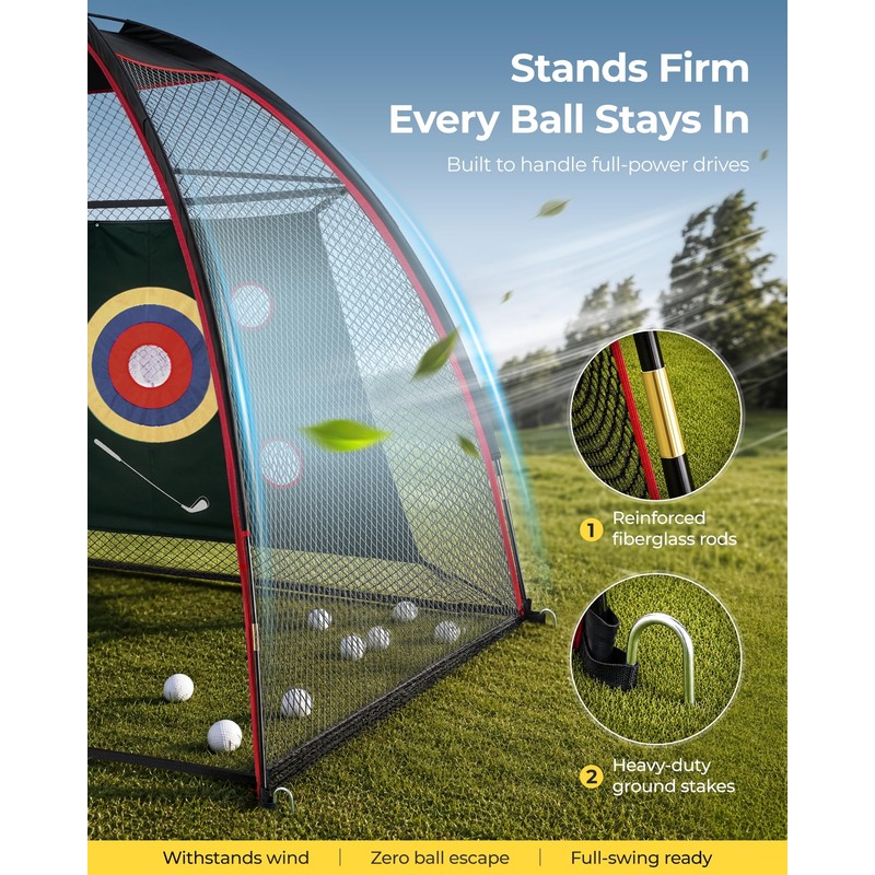 YOREPEK Golf Practice Net, 10x7ft for Backyard Driving Real Golf