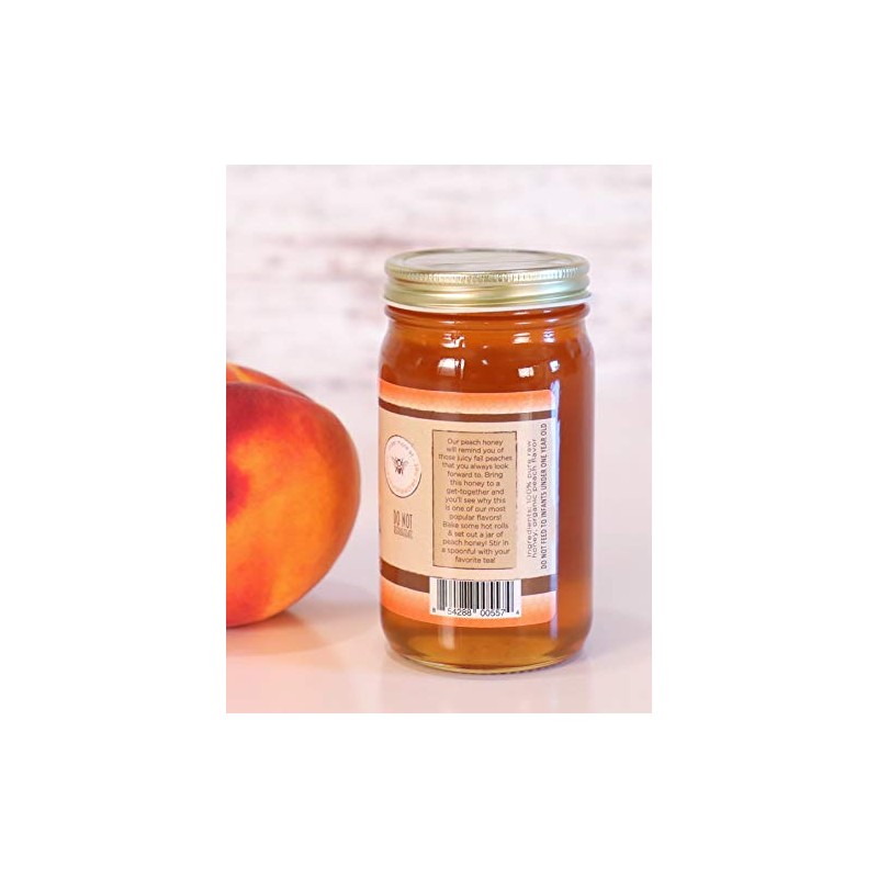 Peach Honey - Organically Flavored - Glass Jar (Net Wt