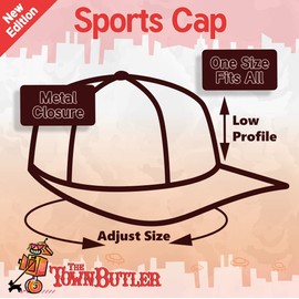 The Town Butler #Pubes - A Comfortable Adjustable Hashtag Dad Baseball Hat, Black, One Size