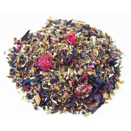 Nelson's Tea - Raspberry Hibiscus - Rooibos Loose Leaf Tea - Caffeine Free - Green rooibos, organic honey bush, hibiscus, dried raspberries, and pomegranate - 2 oz.