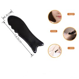 Horn Gua Sha, Pack of 2 Gua Sha Stone Massage Tool Face Roller Face Massager Roller Skincare Buffalo Horn Gua Sha Guasha Massage Tool Board for Spa Face Care Anti-Ageing