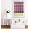 Cordless Buffalo Check Roman Shade - 35 Inch Width x