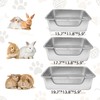 Volope Stainless Steel Rabbit Litter Box with Hay Feeder Set