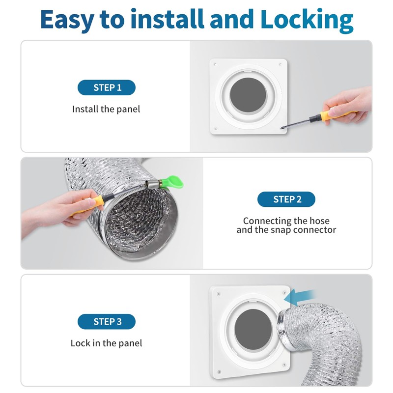 90 Degree Dryer Vent Connector Kit, Dryer Vent Elbow, Space