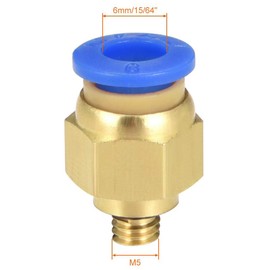 TA-VIGOR 6mm Pneumatic Push to Connect Fittings, M5 Male Thread Quick Connect Straight Coupler, Air Line Push Fit Connectors for Pneumatic Systems and Air Compressors, 8Pcs