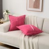 HAUSSY Hot Pink Throw Pillow Covers 20x20 Inch Set of