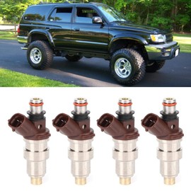Terisass 4 Piezas de inyector de Combustible de Hierro Apto para Toyota 4Runner 2.7L 1996-2000 y Tacoma 2.4L 2.7L 1995-2001 - Réferencia OEM 23250-75050