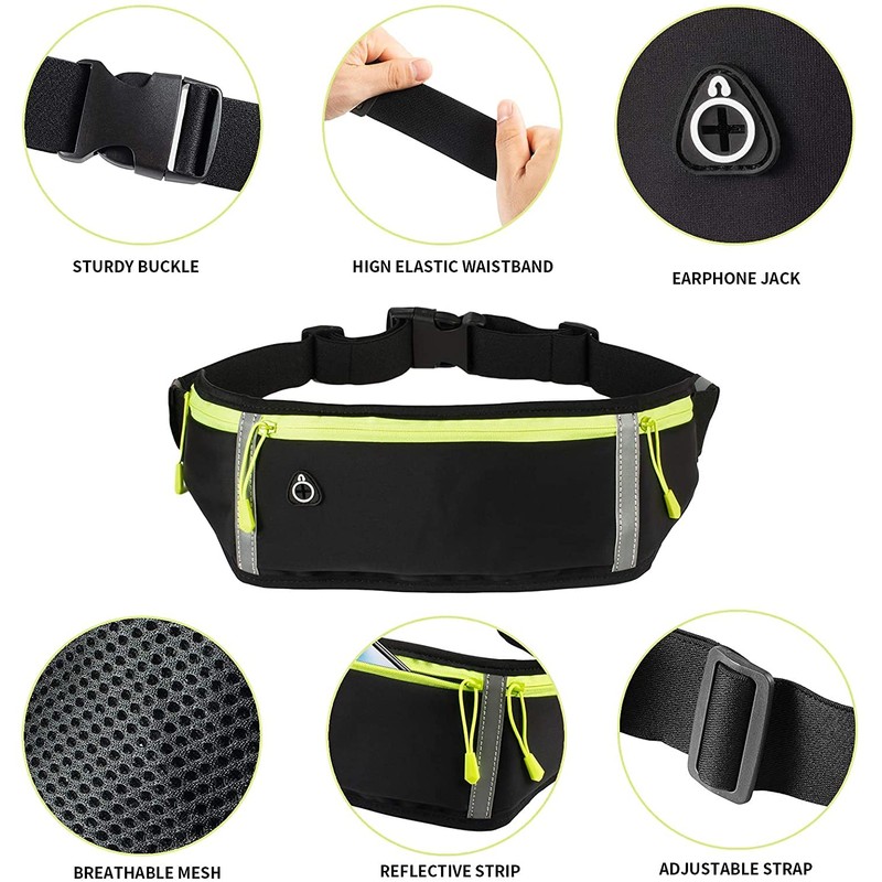 Cangurera Deportiva 2X Cangureras para Correr Ciclismo y Gimnasio, Impermeable