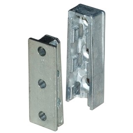 Gedotec Furniture Connectors Concealed Body Connector Solid Metal Bed Connectors | Hanging Connector Fitting for Beds, Furniture & Metal Construction | Load Capacity up to 250 kg | Set of 2 - Wooden Connectors
