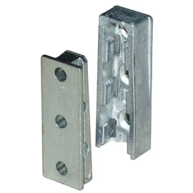 Gedotec Furniture Connectors Concealed Body Connector Solid Metal Bed Connectors | Hanging Connector Fitting for Beds, Furniture & Metal Construction | Load Capacity up to 250 kg | Set of 2 - Wooden Connectors