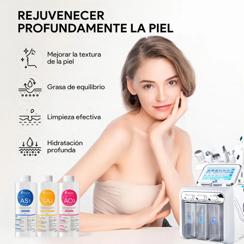 Kaisasa® Soluciones Y Kit Cuidado Facial As1 Sa2 Ao3 Hydradermabrasion