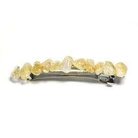 Citrine Stone French Barrette Hair Clip 4" or 100 mm Length