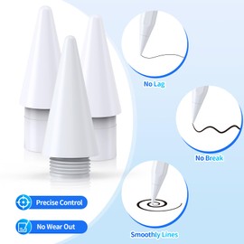 Replacement Tips for StylusTresoba G2 Pencil, Not Compatible with Original Apple Pen, White