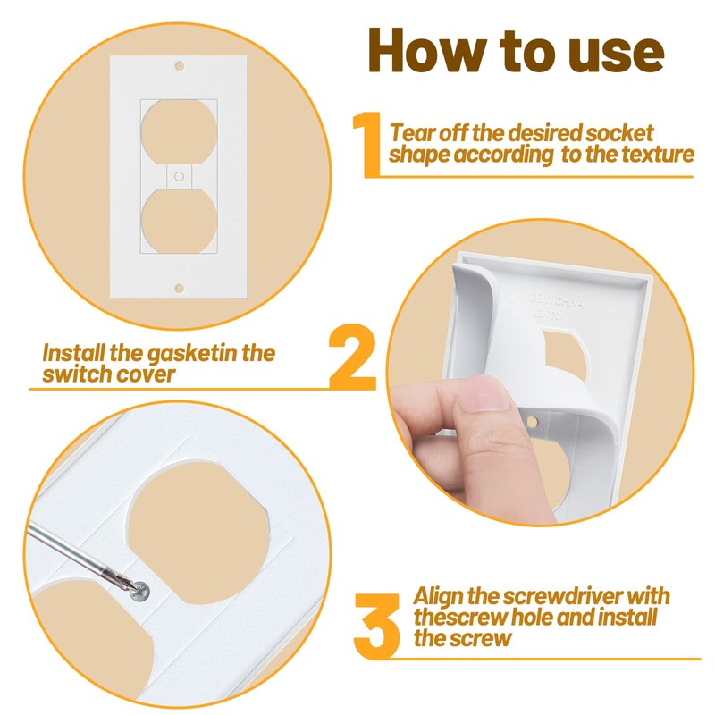 Outlet Insulators Draft Sealers, 50 Pack Electrical Outlet Insulation Pads,