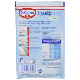 Dr. Oetker | Quarkfein Zitrone 57 g | Pack of 4