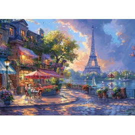 Chalzidar Jigsaw Puzzles for Adults 1000 Pieces, Interlock Perfectly Letter on Back No Dust, Home Decor Birthday Party Gift Toy for Men Women Elders Seniors, 1:1 Poster - Eiffel Tower