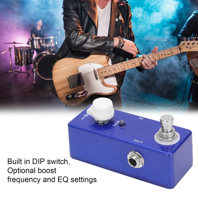 Guitar Effect Knob Control Adjustable Booster Pedal with DIP Switch