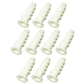 AERZETIX - C57867 - Set of 10 Dowels for Aerated Concrete and Plaster Tiles Diameter 13 x 60 mm - Polyamide - Colour White