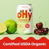 oHy Cherry Lime Sparkling Water, Hydrogen Infused, USDA Organic, Magnesium,