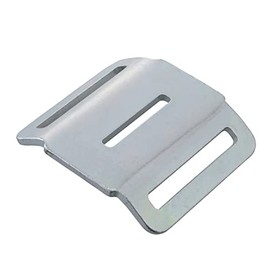 pa-man Double Plate Buckle, Steel, Hardened for 2.0 inches (50 mm) Width, 1 Piece Lashing Belt, Load Tightener, Hardware Replacement Parts