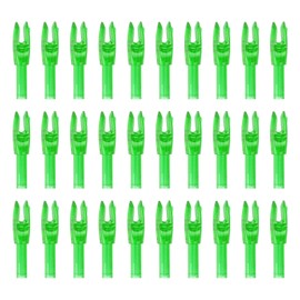 PATIKIL Archery Arrows Nocks 4.2mm, 30 Pack Plastic Insert Arrow Nock Replacement Arrow Tails for Hunting Shooting Compound Recurve Bow, Transparent Green