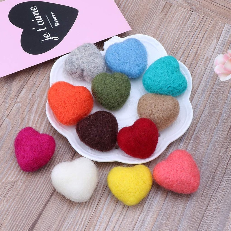 S-TROUBLE Newborn Photography Felt Love Shape Props Tiny Handmade Felt