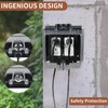 PKLIYH Outdoor Weatherproof Outlet Cover Box-Child Proof Electrical Enclosure for