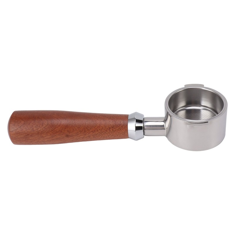51mm Bottomless Portafilter 2 Ears Stainless Steel Basket and Redwood