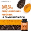 Turmeric Cúrcuma Extracto Raíz Estandarizada Pimienta Negra Curcumina Curcuminoides Suplemento