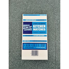 NOS 1979 Ohio Blue Tip Kitchen Matches Box w/o Striker Wadsworth Ohio