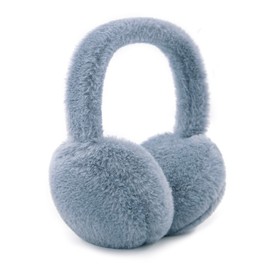 YATANAM Women Ear Muffs Winter Girls White Earmuffs Fuzzy Kids Black Ear Muff Cute Fluffy Ear Warmers Foldable Ear Covers Boy (Deep Gray)