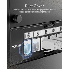 VCELINK RJ45 Cat6 Keystone Jacks, Dust-Proof Keystone Jacks,Slim Profile 25-Pack, 90-Degree Punch Down Ethernet Modular Jacks, UTP Keystone Jack Adapter, White