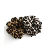Vingtaine HS-123-BR- Leopard Pattern, Scrunchie, Leopard Pattern, Easy Hair Accessory,