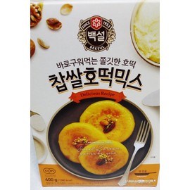 Beksul Korean Sweet Pancake Mix, Hotteok (14.10 oz) (Sweet Pancake with Green Bean, 3 packs)