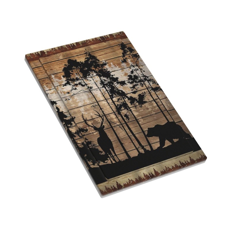 WMHUSU Decorative Light Switch Plate Covers Abstract Bear Deer Forest