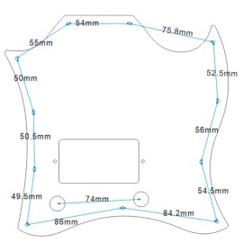 Unbranded Guitar Pickguard For Gibson SG Standard Single Humbucker,4 Ply Black Pearl
