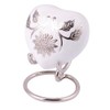 White Heart Shaped Small Cremation Ashes Urn with Box and