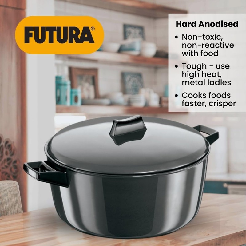 Hawkins Futura 6 Litre Cook n Serve Bowl, Hard Anodised