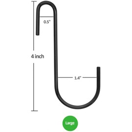 Swatowot heavy duty S-hooks, S shaped hanging hooks, large hangers for kitchen, bathroom, bedroom and office