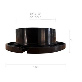 Lesso Level-Fit Offset Toilet Closet Flange | 4x4 | ABS Plastic | Toilet-to-Floor Mount (Flange Only)