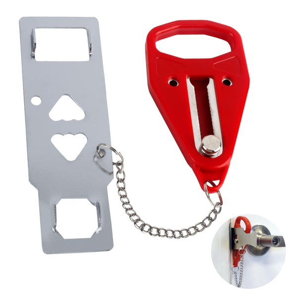 AYNKH Portable Strengthen Door Lock, Self Protect Heavy Duty Extra