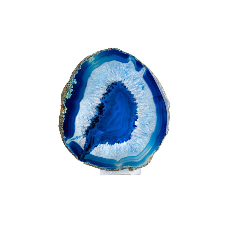 British Fossils Gift Boxed Decorative Agate Slice Ornament with Stand