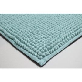Plush Memory Foam Chenille with BounceComfort Technology 17 x 24 2-Piece Bath Mat Set, Aqua