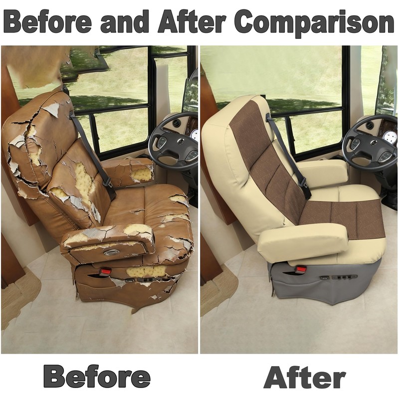 runfider RV Seat Covers for Captains Chairs 2 Pack Class